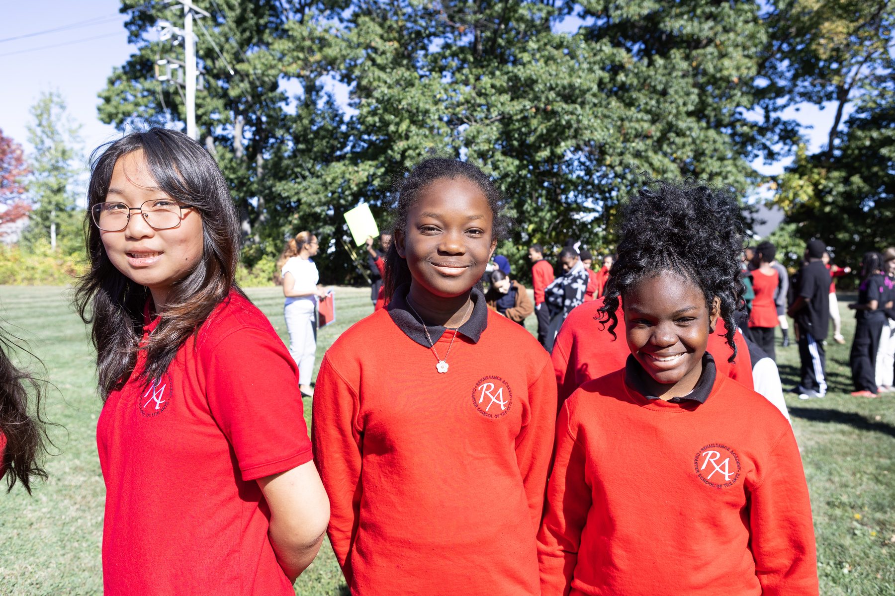 Renaissance Academy students outside